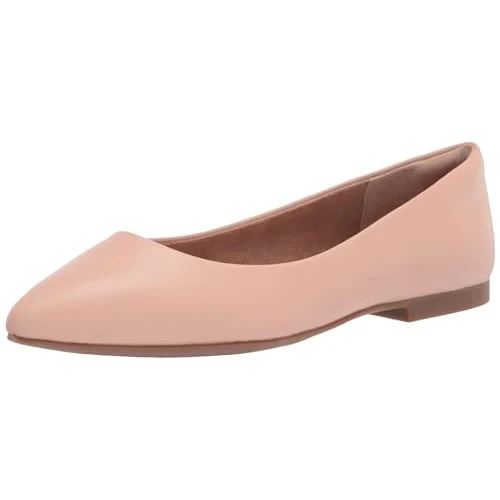 Amazon Essentials Platte ballerina's voor dames, spitse neus, blush, 44 EU Breed