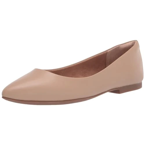 Offerta a tempo: Amazon Essentials Ballerine da donna a punta, in ecopelle, beige, taglia 42 - 55% da 27.80 € a 12.45 €