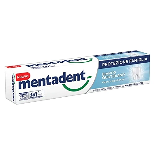 Mentadent Bianco Quotidiano Dentifricio protezione famiglia, 75ml