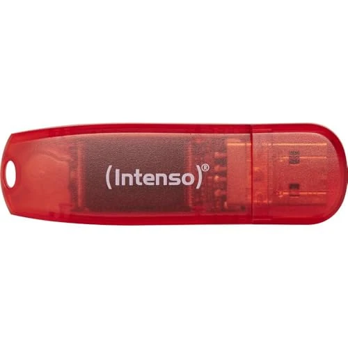 Limited-time offer: Intenso Rainbow Line 128 GB - Flash Drive - USB 2.0, red from 15.62 £ to 15.62 £ (save 0.00%)