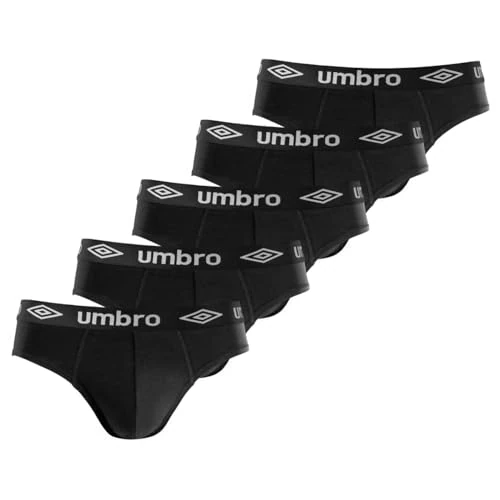 Offre limitée : Umbro Slip Homme 100% Coton, sous-vêtements Homme, Naturel, Ajustement Parfait et Anti-Irritation (Lot de 5), Noir, Taille XL de 19.90 € à 14.93 € (25% de remise)