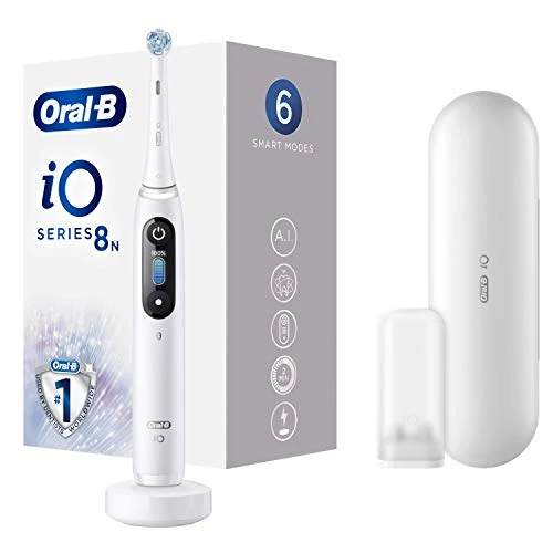 Tijdelijke aanbieding: Oral-B iO Series 8N Elektrische tandenborstel, oplaadbaar, met 1 handvat kunstmatige intelligentie, 1 borstel en 1 reistas van 127.88 EUR naar 127.88 EUR (korting 0%)