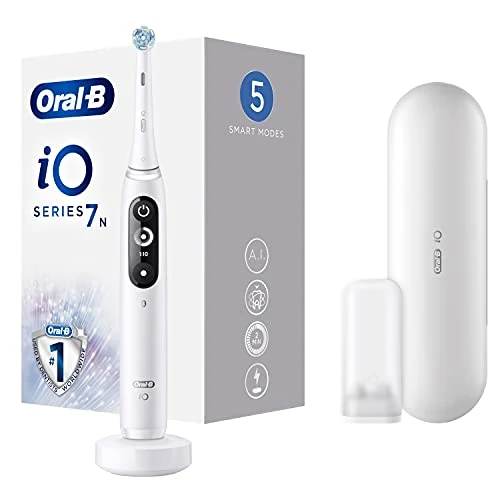 Begrenztes Angebot: Braun Oral-B iO – 7n – Elektrische Zahnbürste, wiederaufladbar, 1 hochwertiger, weißer Griff mit Revolutionärer Magnettechnologie, Anzeige Schwarz und Weiß, 1 Bürste, 1 Premium-Reiseetui von 179.00 EUR auf 179.00 EUR (Rabatt 0%)
