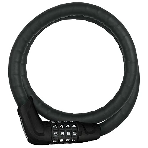 ABUS Antivol à câble blindé Steel-O-Flex Tresorflex 6615C + Support SCLL - Serrure à Combinaison en câble d'acier avec Blindage en Douilles d'acier - Niveau de sécurité 5
