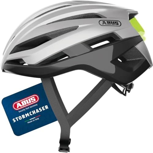 ABUS Unisex Fahrradhelm, Silber (Gleam Silver), S (51-55 cm)