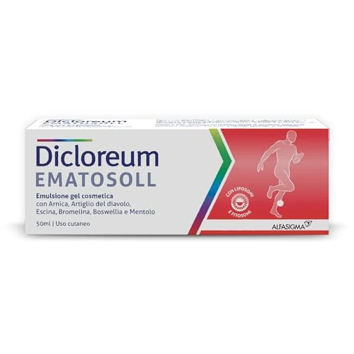 DICLOREUM EMATOSOLL Kosmetik-Gel, 50 ml, Creme mit beruhigender Wirkung, natürliche Salbe, schnelle Wirkung bei leichten Prellungen, kleinen Fässen und unerwarteten Kontrasten, frisches Gefühl, 3+