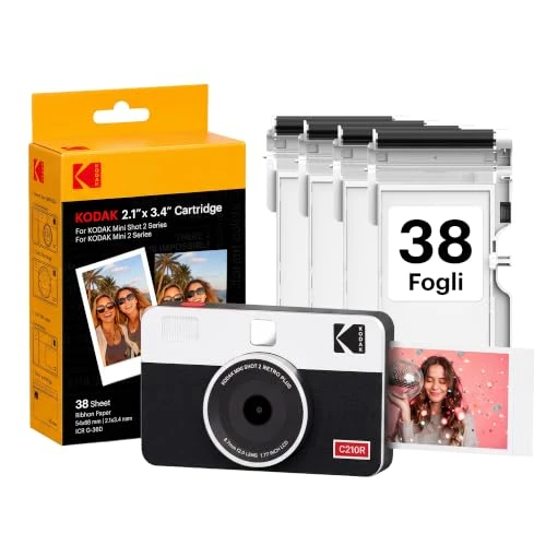 Offre limitée : KODAK Mini Shot 2 Retro Appareil Instantané 5x7,6cm, 38 Feuilles, Blanc de 104.99 € à 104.99 € (0.00% de remise)