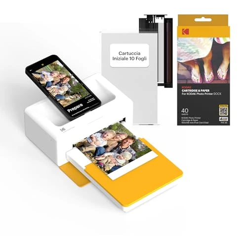 Begrenztes Angebot: KODAK Dock Plus 4PASS Mobiler Fotodrucker (10x15cm) + Paket mit 90 Blatt von 159.78 EUR auf 147.00 EUR (Rabatt 8%)