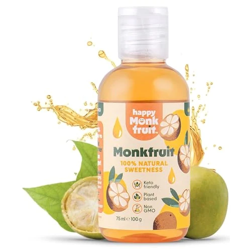 Offerta a tempo: Frutto del Monaco Dolcificante 75ml Gocce, 250 Porzioni, 15x Più Dolce dello Zucchero - Monk Fruit Puro Senza Eritritolo - Sostituto dello Zucchero Naturale, Keto, Vegano | Happy Monkfruit® - 0.00% da 24.90 € a 24.90 €
