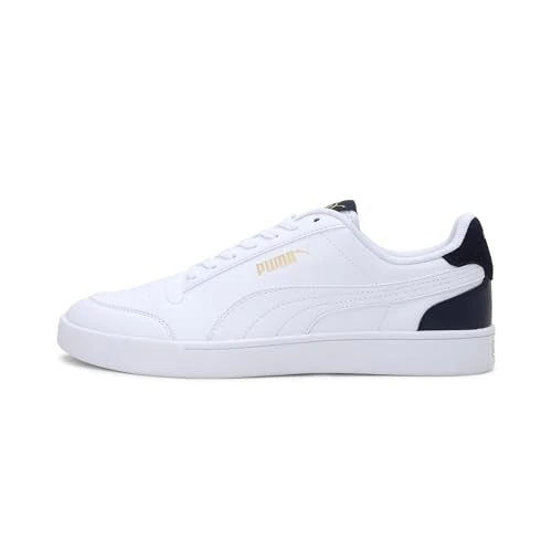 PUMA Puma Shuffle, Unisex-Erwachsene , Puma White-Puma White-Peacoat-Puma Team Gold,