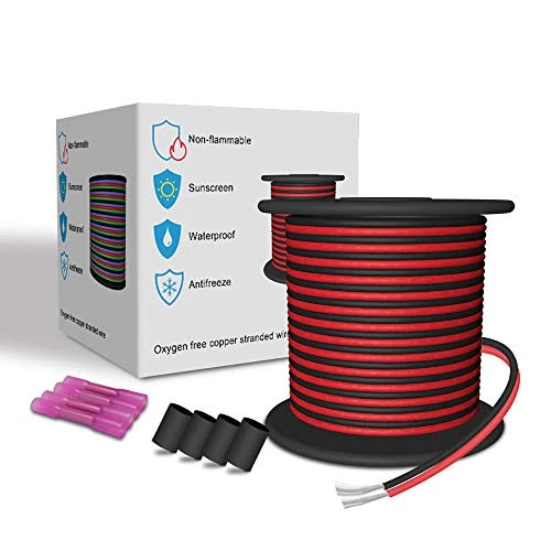 Offerta a tempo: LEADTOPS Cavo di Prolunga da 20 Metri 2x0,32mm² 22AWG 2 Conduttori Cavo Elettrico Rosso e Nero in Rame Stagnato a Trefoli per 12 V 3528 5050 2835 Strisce LED/Lampadine/Lampade Monocolore - 0.00% da 11.99 € a 11.99 €