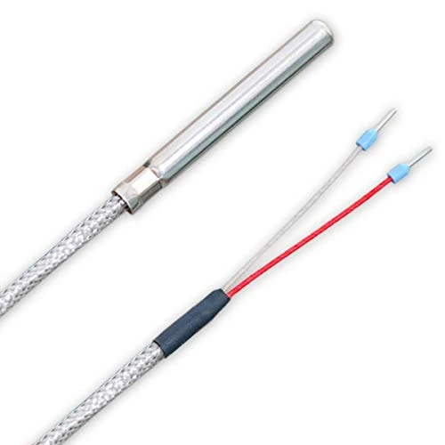 iOVEO 039HG01201 - Rauchgasfühler / Temperaturfühler / Kollektorfühler bis 400°C mit GLS-Anschlussleitung PT100 Sensor, 1 Meter