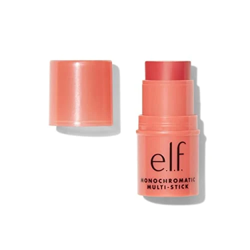 e.l.f. Monochromatic Multi Stick, luxueus romige, mengbare kleur, voor ogen, lippen en wangen, Glimmering Guava, 5 g