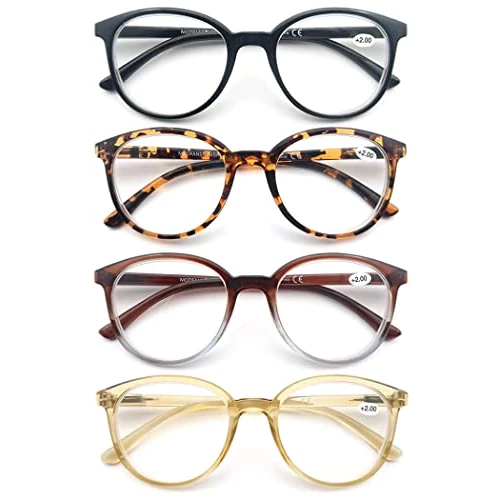Zeitlich begrenztes Angebot: MODFANS (4 Pack Lesebrille 2.5 Rund Herren Damen,Gute Brillen,Hochwertig,Mode,Komfortabel,Super Lesehilfe,fur Frauen von 18.71 € auf 18.71 € (0.00% Rabatt)