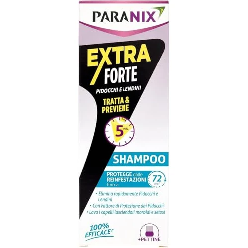 Offerta a tempo: Paranix Shampoo Extra Forte Tratta & Previene Pidocchi e Lendini In 5 Minuti, Multicolore, 200 ml - 39% da 27.90 € a 16.99 €