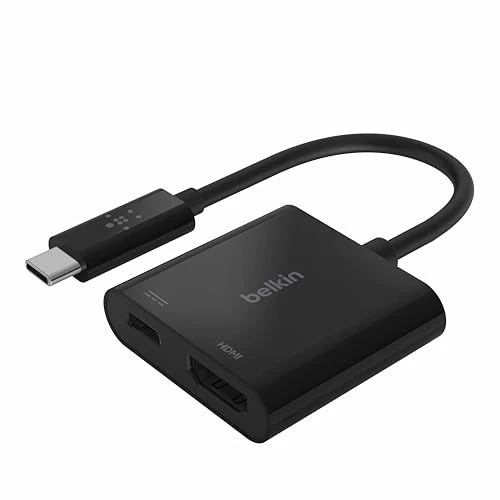 Belkin, adattatore da USB-C a HDMI + ricarica (supporto video UHD 4K, passthrough alimentazione fino a 60 W per dispositivi collegati)