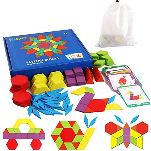 Oferta limitada: EACHHAHA Montessori Puzzle de Madera, Juguete de Tangram, Divertido Juguete Educativo, con 155 Piezas de Formas geométricas y 24 Tarjetas de diseño,Juegos educativos para niños de 3 4 5 6 7 años de 20.99 EUR a 14.99 EUR (ahorro 29%)