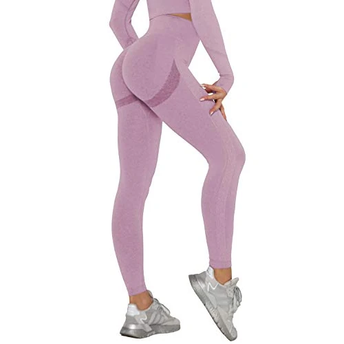 Oferta limitada: DUROFIT Mallas Push Up Mujer Leggings Deportivas Pantalones Deportivos Fitness Leggins Polainas de Yoga Training Fitness Cintura Alta Estiramiento Elásticos Morado Claro M de 9.99 € a 9.99 € (ahorro 0.00%)