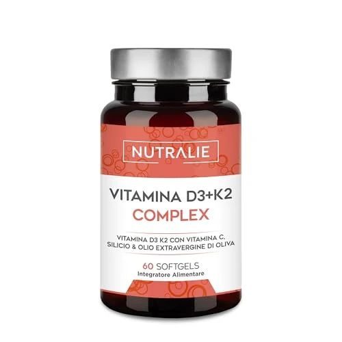 Offre limitée : Vitamine D3 et K2 10000 UI - Immunité Os Muscles - Vitamine D3 K2 MK7 avec Vitamine C et Huile d'Olive Extra Vierge - 60 gélules Vitamine D Complex Nutralie de 19.76 € à 18.61 € (6% de remise)