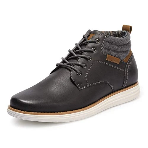 Bruno Marc Chukka laarzen voor heren, waterafstotende formele en casual EVA-loopzool,Size 43,Donker/grijs,GRAND-HIGH
