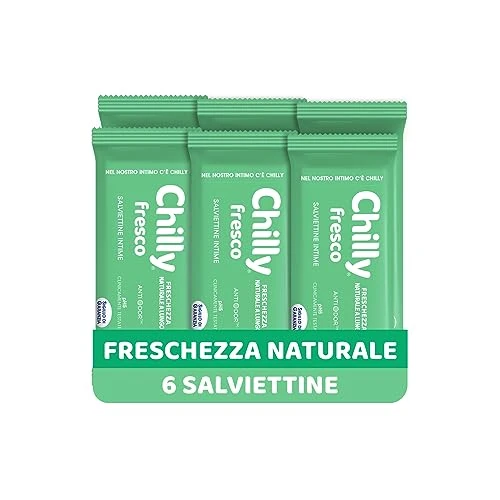 Oferta limitada: Chilly, Toallitas higiénicas frescas íntimas con mentol natural, para uso diario, clínicamente probadas, pH 5 – 6 unidades – Exclusivo de Amazon de 18.26 EUR a 18.26 EUR (ahorro 0%)