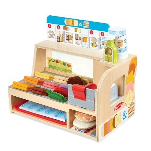 Melissa & Doug - Sandwich-Shop, 52-teilig, Aus Holz und Filz, Rollenspiel, Für Kinder ab 3 Jahren - FSC zertifizierte