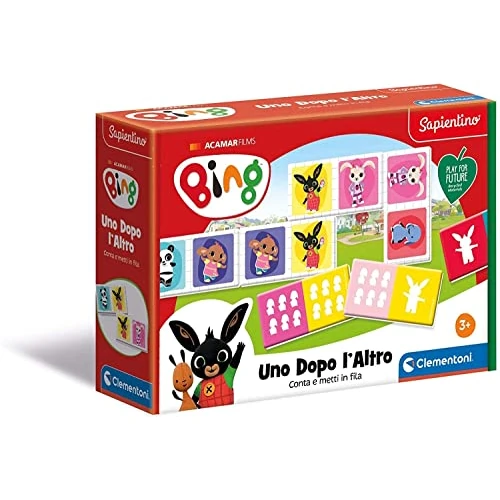 Clementoni 16283 Bing – jeden po drugim – Play for Future – Made in Italy – gra edukacyjna dla dzieci 3 lata +