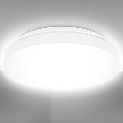 Zeitlich begrenztes Angebot: B.K.Licht - Deckenlampe für das Bad mit neutralweißer Lichtfarbe, IP44, 12 Watt, 1200 Lumen, LED Deckenleuchte, LED Lampe, Badlampe, Badezimmerlampe, Küchenlampe, Feuchtraumleuchte, 28,8x7 cm, Weiß von 24.99 € auf 21.84 € (13%