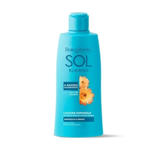 Offerta a tempo: Bottega Verde - SOL Elicriso, Lozione Doposole, 200 ml, con Estratto di Elicriso di Tenuta Massaini, Rinfresca e Idrata, Texture Leggera, per Tutti i Tipi di Pelle - 19% da 10.99 € a 8.87 €