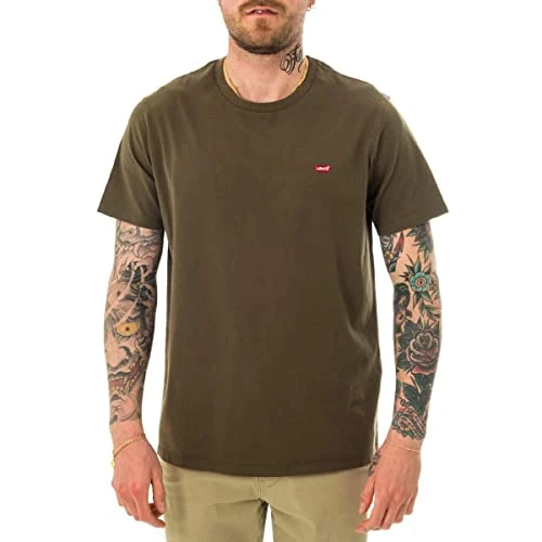 Tijdelijke aanbieding: Levi's heren T-Shirt Ss Original Housemark Tee, Olive Night, XS van 22.46 EUR naar 22.46 EUR (korting 0%)
