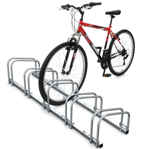 Limited-time offer: VOUNOT Bike Stand Floor 5 Rack Bike Garage Bicycle Storage Parking Rack Cycle Organizer Locking Stand for Indoor Outdoor from $26.99 to $26.99 (save 0.00%)