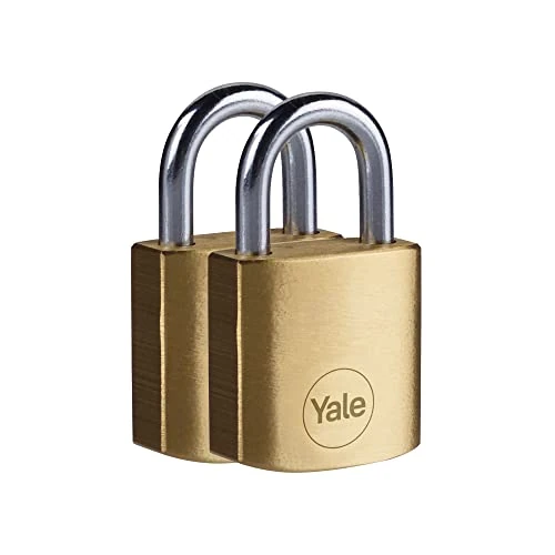 Yale cadenas en laiton corps 25×26 mm anse Ø4 mm 3 clés mécanisme à clé sécurité standard intérieur