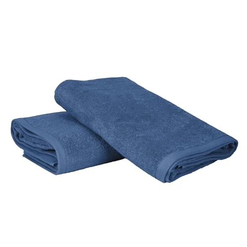 Ruggeri - Zestaw 2 ręczników łazienkowych 70 x 140 cm - 100% miękka bawełna - kolekcja Let's Color! (niebieski)