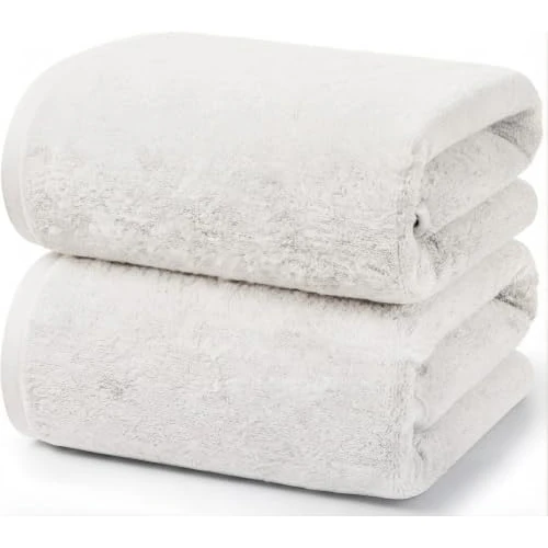 Zeitlich begrenztes Angebot: Ruggeri 2er-Set Duschtücher aus Baumwolle, 70 x 140 cm, Weiß von 22.17 € auf 22.17 € (0.00% Rabatt)