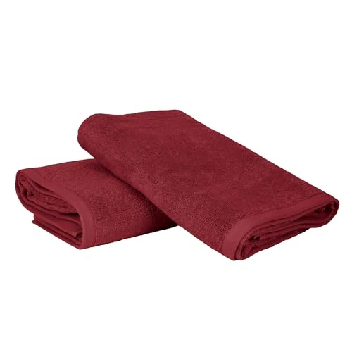 Limited-time offer: Ruggeri - Set of 2 Bath and Shower Towels 70 x 140 cm - 100% Pure Cotton Extra Soft - Towels Collection - Let's Color! (Red) from 18.01 £ to 18.01 £ (save 0.00%)