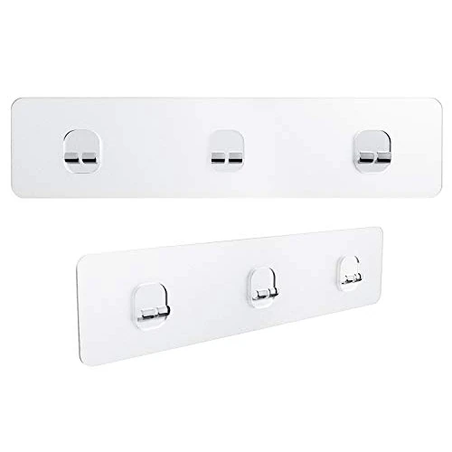 KINCMAX 2er-Pack Klebehaken Transparent für Duschablagen, Küchenregale, Bad und Wand - Starke Durchsichtige Haken Selbstklebend Ohne Bohren - Ersatzhaken für KINCMAX Duschablage