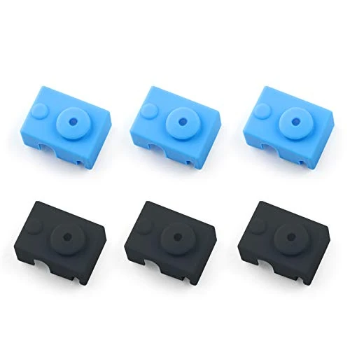 Offerta a tempo: 6 PCS Silicone Calzini Stampante 3D Blocco Riscaldatore Blocco Silicone Copertura per Blocco Riscaldatore E3D V6 PT100 (Blu e Nero) - 14% da 6.99 € a 5.99 €
