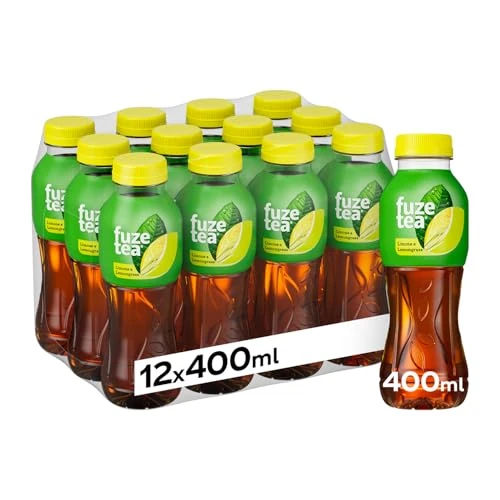 Fuze Tea Limón & Limoncillo, Refresco de Té sin Gas, Botella de 500 ml, Pack de 24