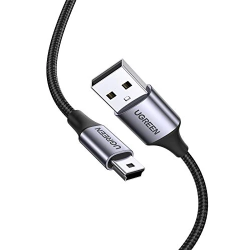 Offerta a tempo: UGREEN Cavo USB A 2.0 a Mini B di Nylon Maschio Ricarica e Trasmissione Dati in Alluminio Compatibile con Hero 3/4 HD,Controller PS3/Wii U Pro,Lettore MP3/4,Camera (3M) - 25% da 15.99 € a 11.99 €