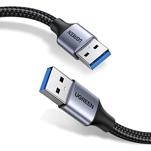 Limited-time offer: UGREEN USB Cable, USB 3.0 A to A Data Cable Braided, 5Gbps High Speed Transfer USB Cable, Compatible with External Hard Drive/Laptop Cooling Pad/Docking Station/PC/TV/DVD/Printer/Camera(0.5M) from 6.99 GBP to 5.57 GBP (save 20%)