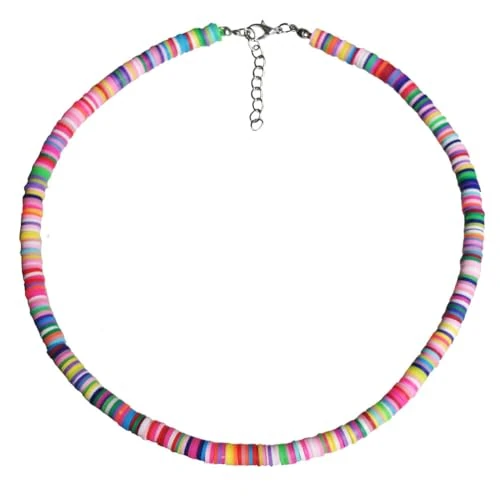 Holibanna Collana Donna Beach Party Collana in Morbido Polimero Rotonda 17.72In Leggera Collanina Colorate Per Uso Quotidiano E Festival