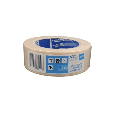 Zeitlich begrenztes Angebot: ACIT Kreppband Classic Beige, Universal-Abklebeband, Premium Malerkrepp, Klebeband für Malerarbeiten (38 mm) von 9.44 € auf 9.44 € (0.00% Rabatt)