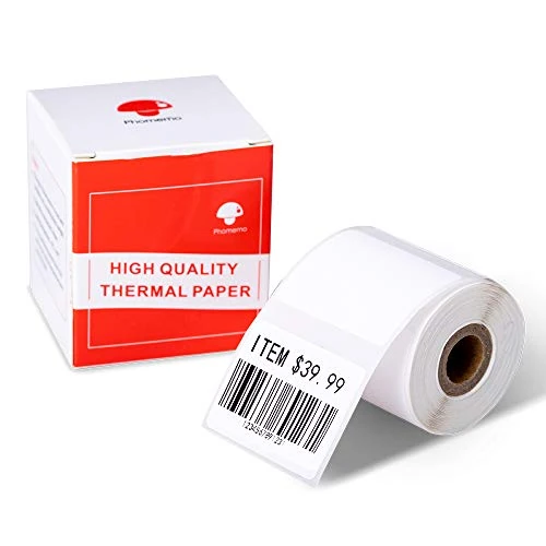 Offre limitée : Phomemo 40x30mm Etiquettes autocollantes en papier pour imprimante thermique directe, étiquettes de prix/codes-barres pour l'étiqueteuse Phomemo M110 de 16.99 EUR à 16.99 EUR (remise 0%)