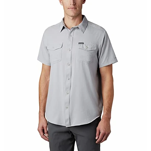 Offerta a tempo: Columbia Utilizer II, Camicia a Maniche Corte Tinta Unita, Uomo - 50% da 50.00 € a 24.99 €