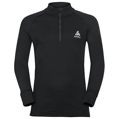 Offerta a tempo: Odlo Active Warm Kids_159249, Maglietta Bambini e ragazzi, Nero, 140 - 56% da 49.95 € a 21.95 €