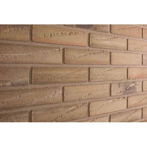 Elabrick Flexibele bakstenen, Red Industrial, 50 x 210 mm, wanddecoratie, smal, eenvoudig te gebruiken als tegels of tegels voor buiten