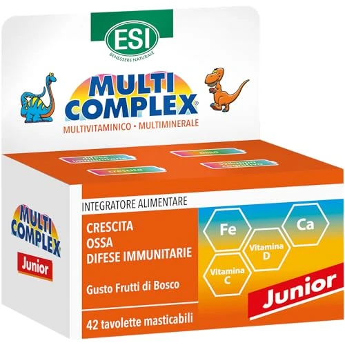 Offerta a tempo: ESI - Multicomplex Junior, Integratore Alimentare Multivitaminico Multiminerali — 35% da 9,50 € a 6,19 €