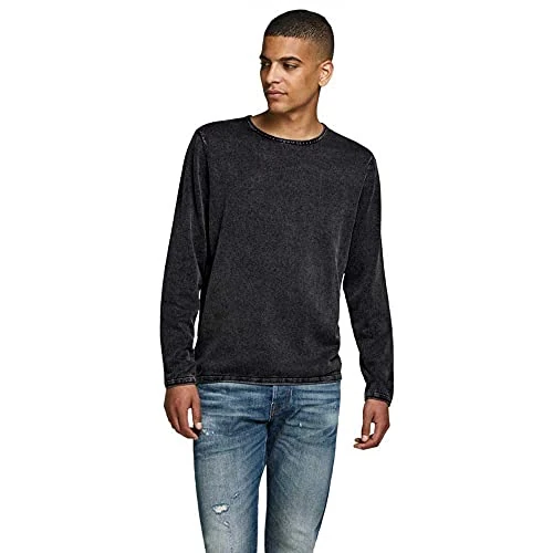 Oferta limitada: Jack & Jones Jjeleo Knit Crew Neck Noos, Suéter Hombre, Gris (Caviar), M de 34.99 EUR a 26.99 EUR (ahorro 23%)