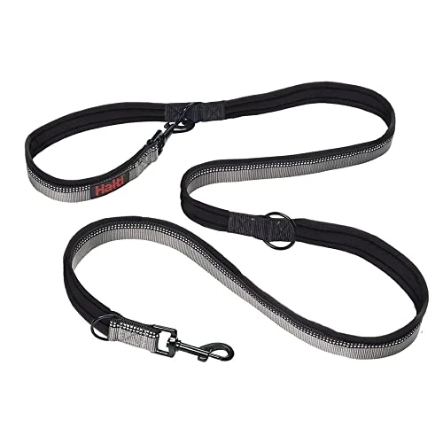 Offre limitée : Laisse Double HALTI – Laisse éducative pour Chien avec Coutures Réfléchissantes - Confortable à tenir avec longueur réglable. Convient pour La Marche Quotidienne et Le Dressage (Taille S, Noir) de 18.78 EUR à 18.78 EUR (remise 0%)