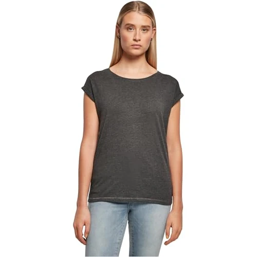 Zeitlich begrenztes Angebot: Build Your Brand Damen T-Shirt Ladies Extended Shoulder Tee, lang geschnittenes T-Shirt für Frauen, Baumwolle, Charcoal, XXL von 6.75 € auf 6.75 € (0.00% Rabatt)